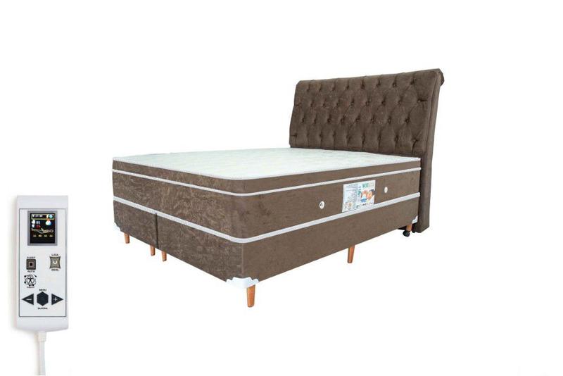 Colchão magnético super king bio quântico massageador 1,93x2,03x0,30 + box + cabeceira Menor preço em Colchão magnético super king bio quântico massageador 1,93x2,03x0,30 + box + cabeceira