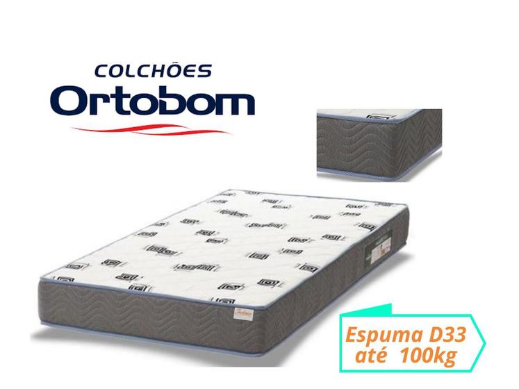 Colchão Ortobom Espuma D33 Solteiro Light 78x188x14 - Colchão Solteiro ...