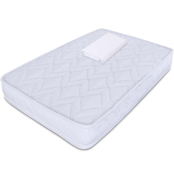 Colchão Para Mini Berço Desmontável Chiqueirinho Cercadinho 100x70x6cm + Lençol Avulso Antialérgico com Elástico Impermeável - BF Colchões Menor preço em Colchão Para Mini Berço Desmontável Chiqueirinho Cercadinho 100x70x6cm + Lençol Avulso Antialérgico com Elástico Impermeável - BF Colchões