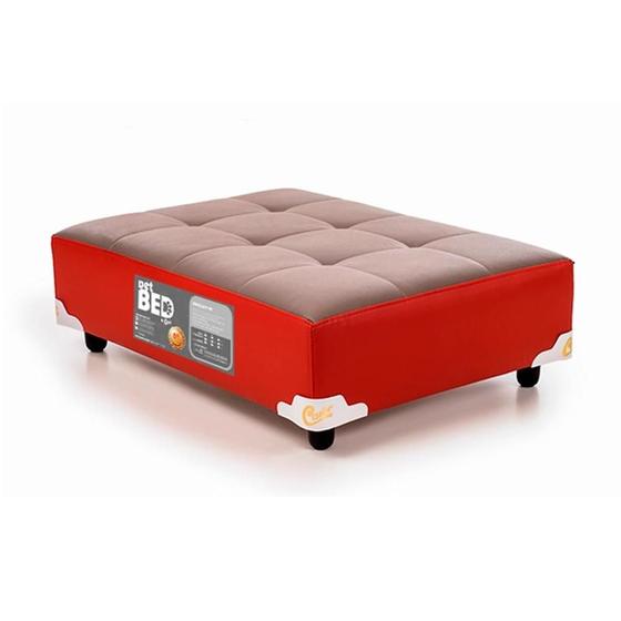 Imagem de Colchão PET Cachorro / Gato Medio Castorpet Bed Cinza/Vermelho (60x80x19) - Castor