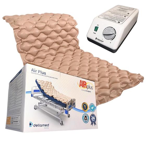 Imagem de Colchão Pneumático Anti Escaras Airplus Dellamed Com Motor Hospitalar 110v 220v