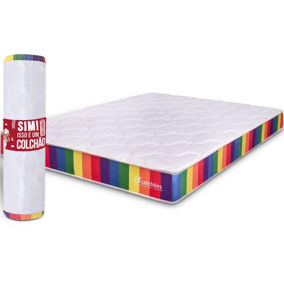 Colchão Queen D33 Firme a Vácuo Ortopédico Rainbow 158x198cm BF Colchões Imagem de Colchão Queen D33 Firme a Vácuo Ortopédico Rainbow 158x198cm BF Colchões