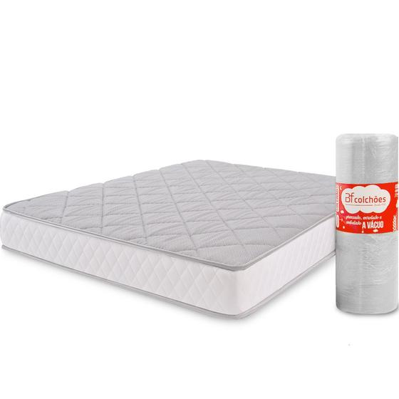 Colchão Queen Espuma D28 A Vácuo Ortopédica Certificada BF Colchões 158x198x17cm Menor preço em Colchão Queen Espuma D28 A Vácuo Ortopédica Certificada BF Colchões 158x198x17cm