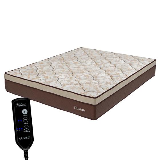 Colchão Queen Magnético Massageador Omega 158x198x26cm Marrom Menor preço em Colchão Queen Magnético Massageador Omega 158x198x26cm Marrom