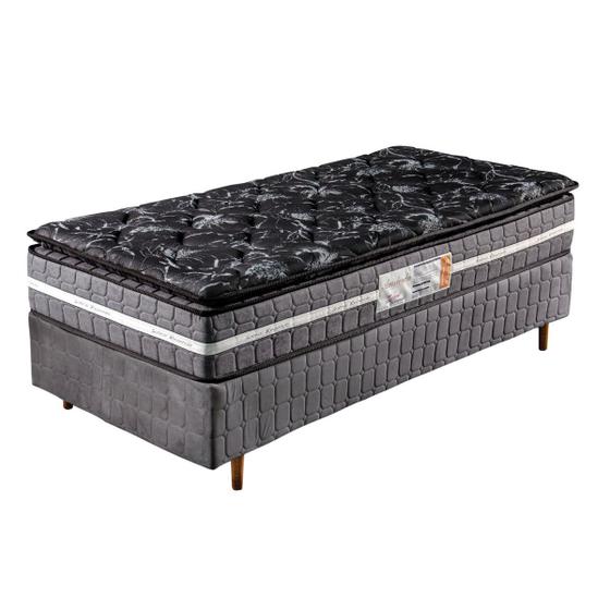 Imagem de Colchão Solteiro Amsterdã Molas Ensacadas com Espuma D33 0,88x1,88x0,30 Preta