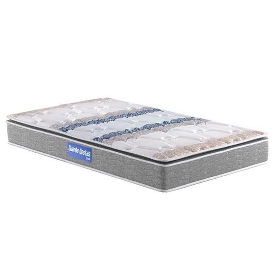 Imagem de Colchão Solteiro Espuma D45 Guarda Costas Pillow Top Gray (88x188x24) - Probel