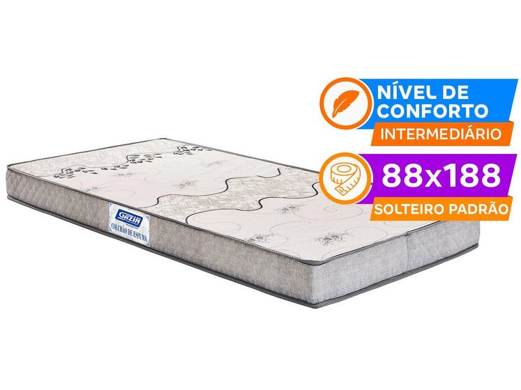 Colchão Solteiro Gazin de Espuma D28 14x88x188cm - Confort Soft