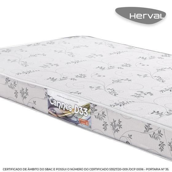 Colchão Solteiro Herval Cannes, Espuma D33, 78 cm Menor preço em Colchão Solteiro Herval Cannes, Espuma D33, 78 cm