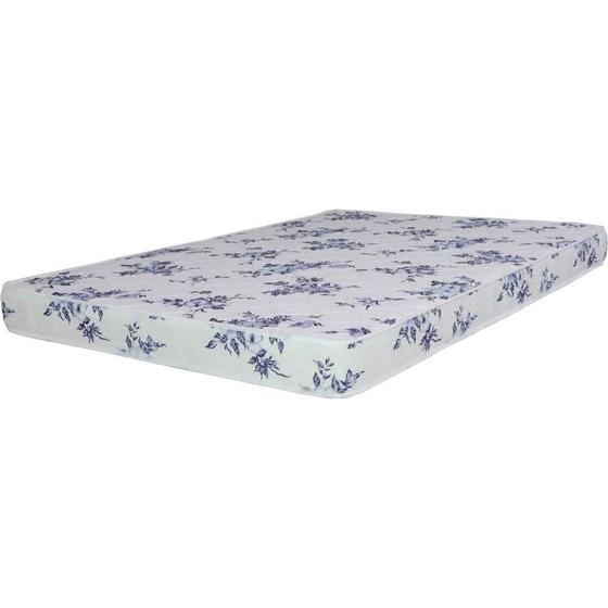 Imagem de Colchão Solteiro ORTOBOM 12x80x188 Perfil Force D20 Bordado Branco e Azul