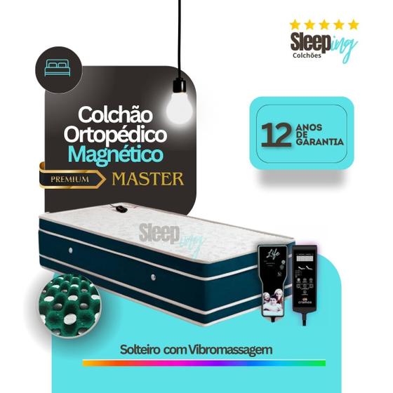 Imagem de Colchão Solteiro Premium Master com Vibromassagem Ortopédico 188x0,88x25cm