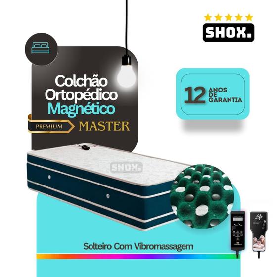 Imagem de Colchão Solteiro Shox Master Com Vibromassagem Ortopédico 188x0,88x25cm