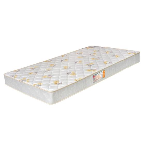 Imagem de Colchão Solteiro Sleep Max Espuma D28 25x78x188 Floral Amarelo e Bege