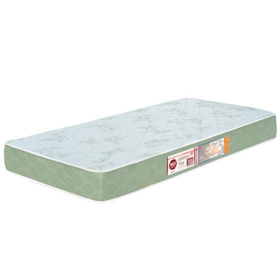 Imagem de Colchão Solteiro Sleep Max Espuma D33 88x188x15cm Branco/Verde - Castor