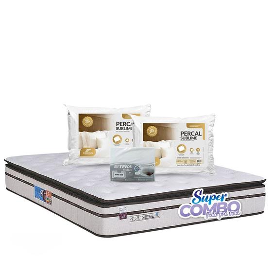 Imagem de Colchão Visco Plus L20 F.A Colchões King Size 193x203x32cm - Super Combo Feito Pra Você!