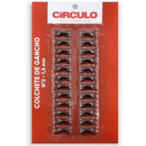 Imagem de Colchete de Gancho Nº 02 com 24 Unidades - Círculo