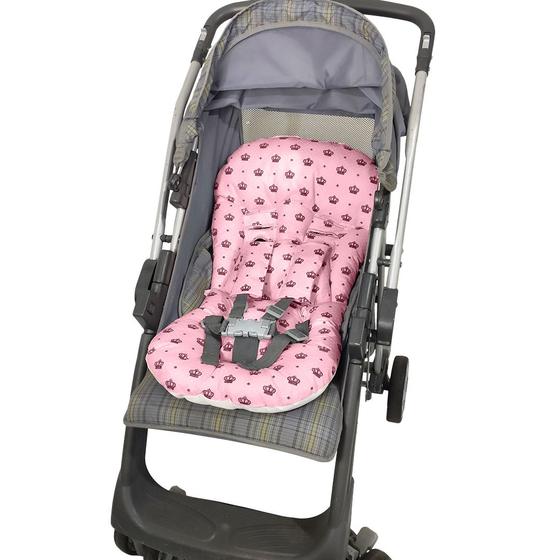 Imagem de Colchonete almofada para carrinho de bebê com protetor de cinto