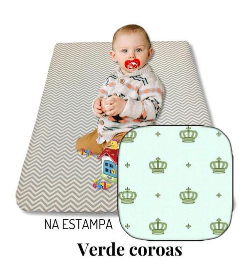 Imagem de Colchonete Bebê Infantil Colchão Fundo Impermeável Coroa