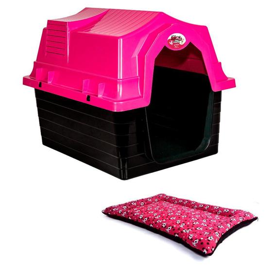 Colchonete + Casa Pet N4 Rosa Casinha Cães Cachorros Gatos Menor preço em Colchonete + Casa Pet N4 Rosa Casinha Cães Cachorros Gatos