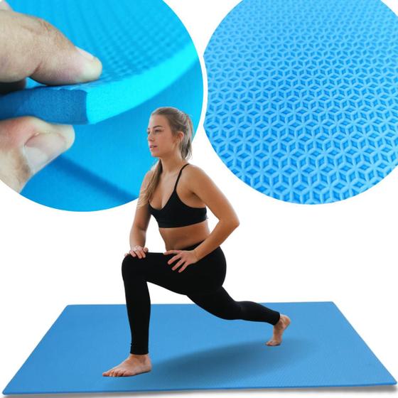 Imagem de Colchonete EVA 100X50cm Altura Grossa 10MM Diversas Cores Cinza Preto Azul Rosa para Academia Atividades Físicas Exercícios Yoga Emborrachado