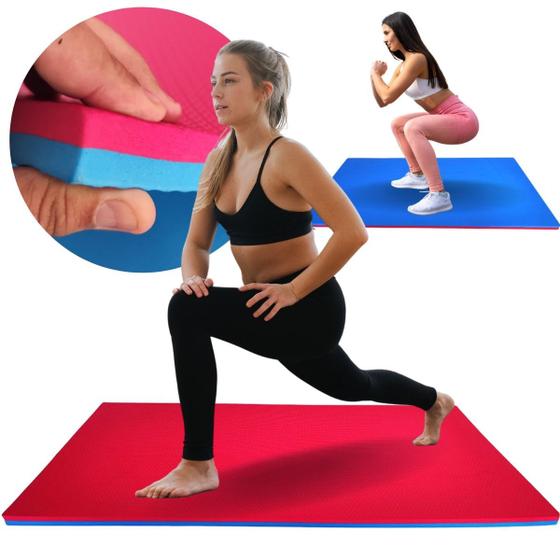 Imagem de Colchonete EVA 100X50cm Altura Grossa 20mm  Diversas Cores para Academia Atividades Físicas Exercícios Yoga Anti Impacto Emborrachado