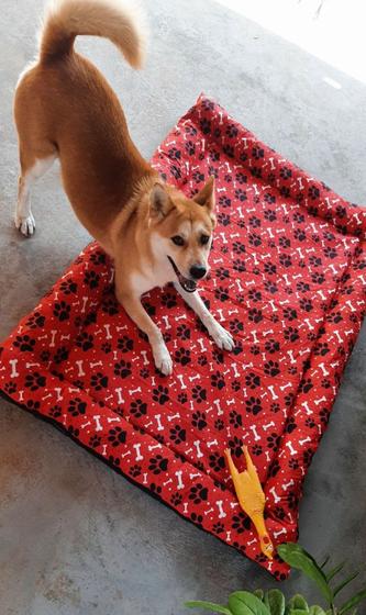 Imagem de Colchonete Gigante 150X100 cm Com Zíper para Cachorro ou Gato Caminha Pet Grande