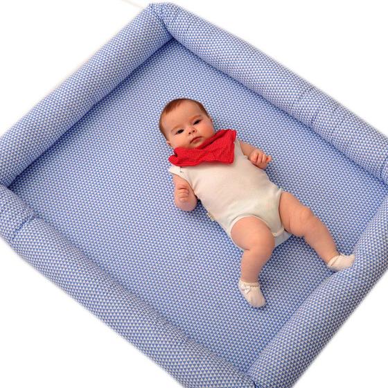 Imagem de Colchonete para Bebê Triângulos Azul