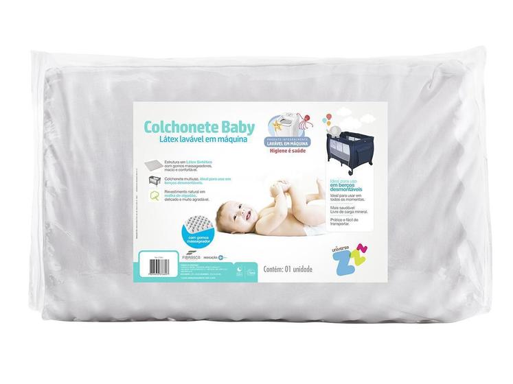 Imagem de Colchonete Para Berço Desmontável Fibrasca Baby 53X91 Branco