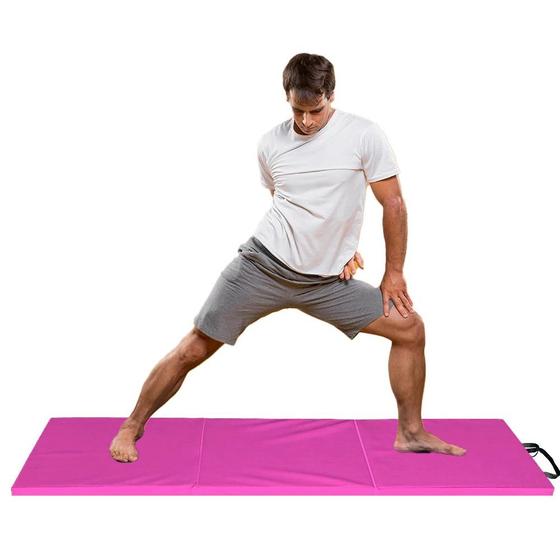 Imagem de Colchonete para Ginástica Dobrável D50 Academia e Pilates Impermeável Costura Reforçada Fitness Exercícios Funcional Treino em Casa