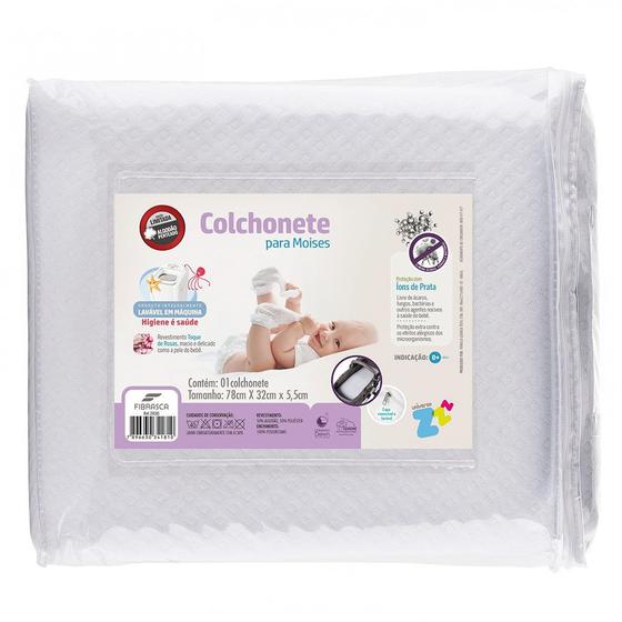 Colchonete para Moises Baby Látex Lavável Fibrasca Menor preço em Colchonete para Moises Baby Látex Lavável Fibrasca