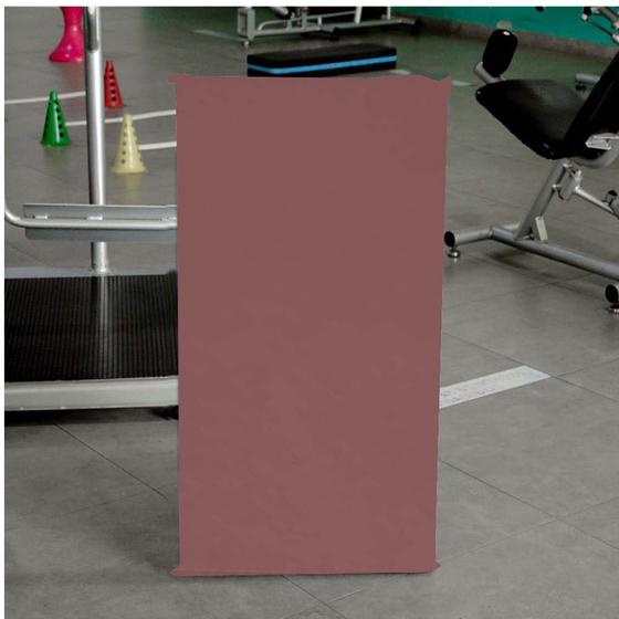 Imagem de Colchonete Slim 95x59cm Solteiro Para Ginástica Academia Escola Suede Rose Gold - Ahz Móveis