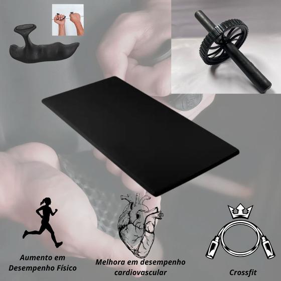 Imagem de Colchonete Treino Performasse Rodinha Para Abdominal + Gripe De Proteção