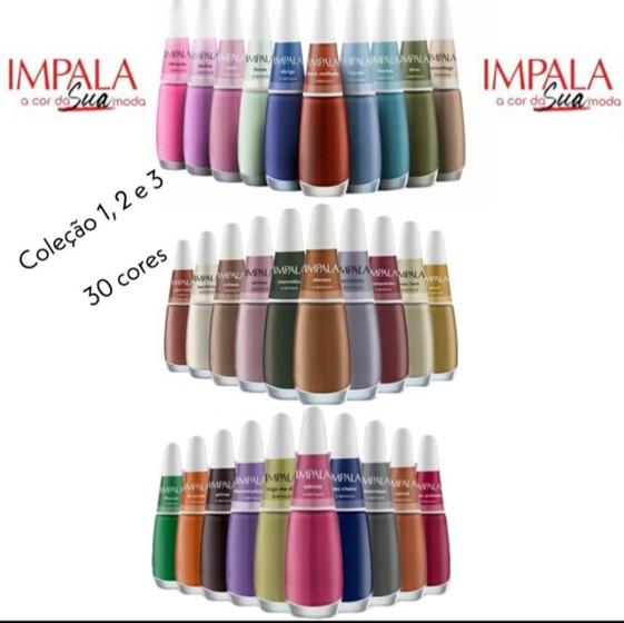 Coleção 1,2 E 3 Esmalte Impala A Cor Da Sua Moda Imagem de Coleção 1,2 E 3 Esmalte Impala A Cor Da Sua Moda
