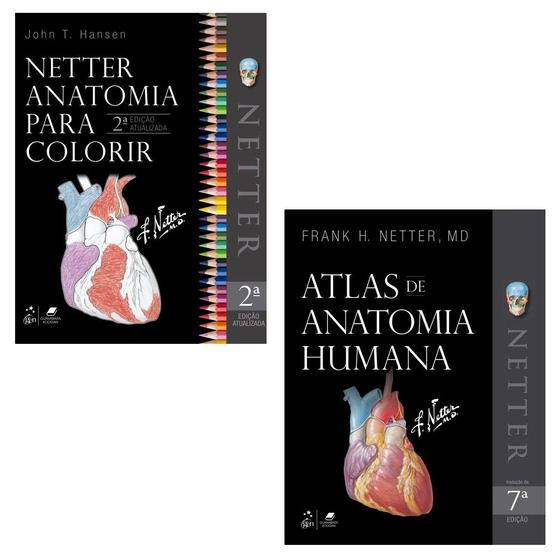 Imagem de Coleção 2 vol: netter anatomia para colorir + atlas de anatomia humana - Guanabara Koogan