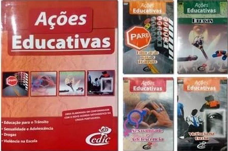 Imagem de Coleção Ações Educativas(4 DVD + 1 Livro) (Novo, Lacrado)