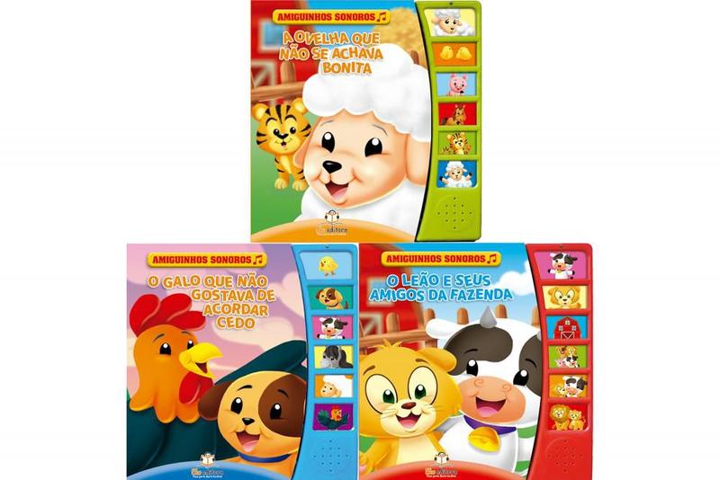 Imagem de Coleção Amiguinhos Sonoros - Sons Animais -  3 vol - Blu Editora