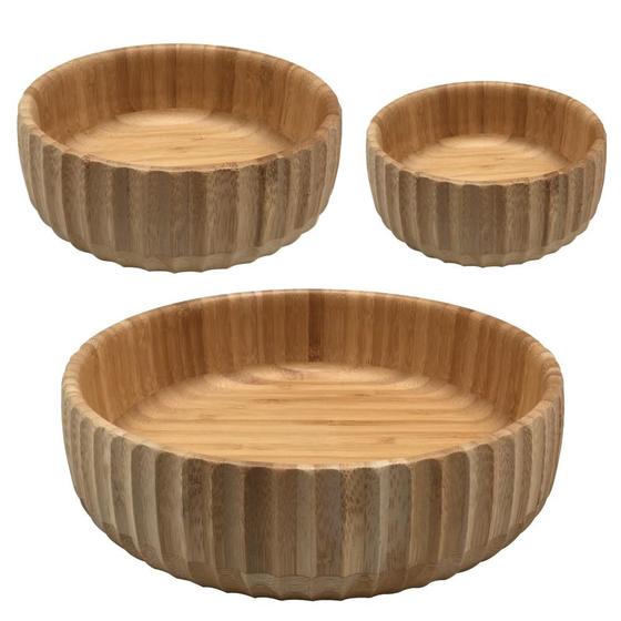 Imagem de Coleção Bambu - Kit Bowls Canelados (3 Peças)