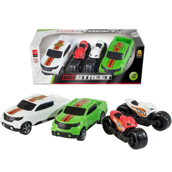 Imagem de Coleção Bs Street Carros E Motos Miniatura - Bs Toys