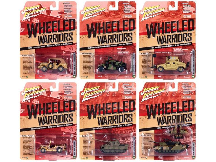 Imagem de Coleção c/ 6 Miniaturas Exército Wheeled Warriors 2021 R1 A - 1/64 - Johnny Lightning