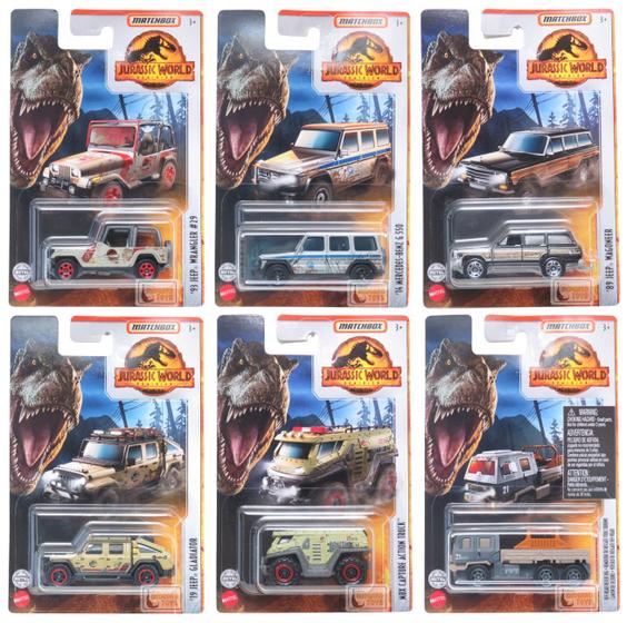 Imagem de Coleção com 6 Miniaturas Jurassic World - 1/64 - Matchbox