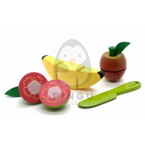 Imagem de COLECAO COMIDINHAS KIT FRUTINHAS COM CORTE-BANANA, GOIABA E MACA + FACA - New
