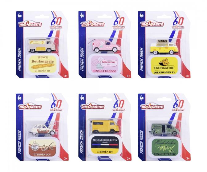 Imagem de Coleção Completa c/ 6 Miniaturas French Touch Deluxe Cars - 1/64 - Majorette