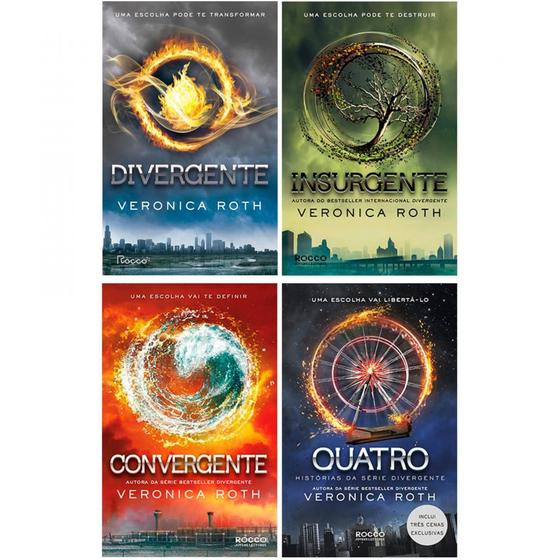 Imagem de Coleção completa Divergente - 4 livros - Divergente + Insurgente + Convergente + Quatro
