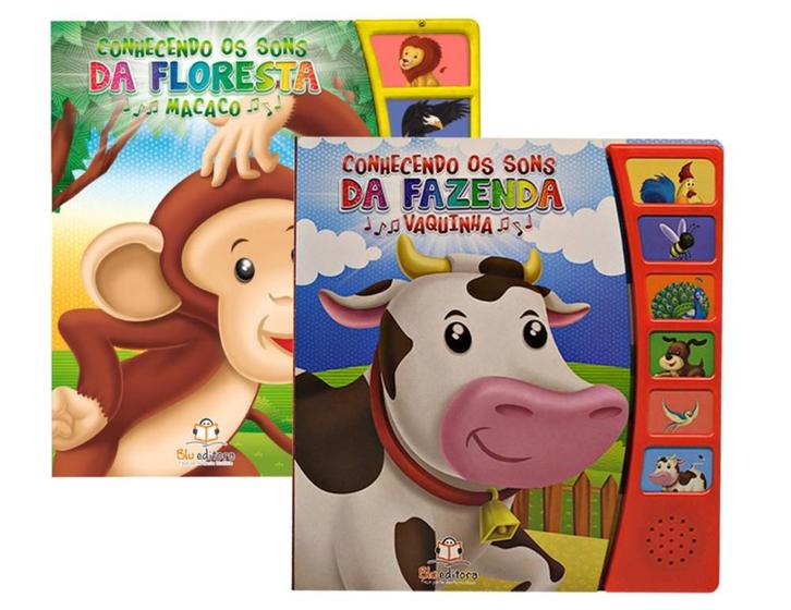 Imagem de Coleção conhecendo sons: Vaquinha e Macaco - Blu Editora