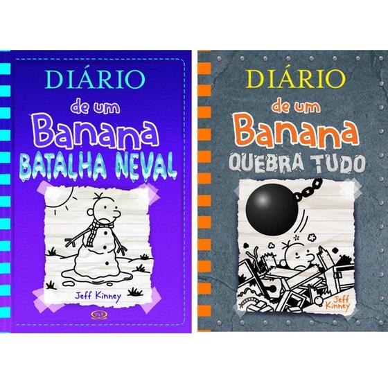 Imagem de Coleção Diário de um Banana - Vol 13 e 14: BATALHA NAVAL + QUEBRA TUDO - Kit de Livros