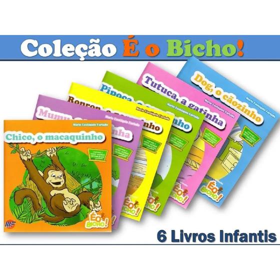Imagem de Coleção É O Bicho 6 Livros Infantis Educativos