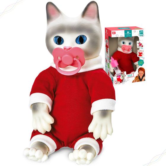 Coleção Filhotinhos Bebê Pet Gatinho Reborn Gato com Mamadeira e ...