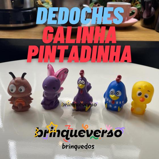 Imagem de Coleção Galinha Pintadinha. 5 UN Dedoches Galinha Pintadinha Sem Repetição de Personagens.