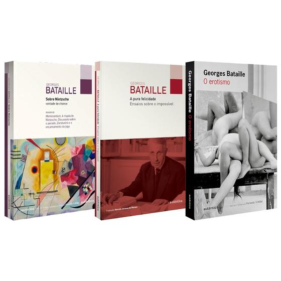 Imagem de Coleção Georges Bataille - O Erotismo + A Pura Felicidade + Sobre Nietzsche - Kit de Livros