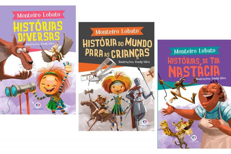 Imagem de Coleção Histórias por Monteiro Lobato - 3 volumes - Kit de Livros