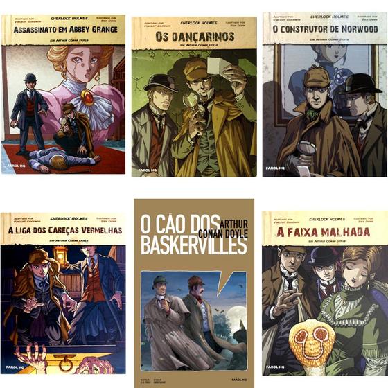 Imagem de Coleção hq sherlock holmes 6 vol - editora farol